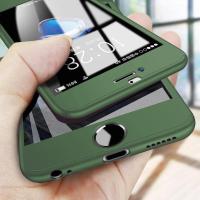 ราคา Free Tempered Glass For iPhone XS Max XS XR X 8 7 6S 6 Plus Case with Free Tempered Glass Screen Protector Film 360 Degree Full Body Coverage Protection Hard PC 3 in 1 Protective Casing Cover (2089183