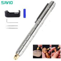ราคา SAVIO เครื่องเจียรสว่านไฟฟ้าไร้สายขนาดเล็ก3 7V เครื่องขัดส้นเท้าไร้สายพร้อมแบตเตอรี่ปากกาแกะสลัก Dremel แบบชาร์จไฟได้ (20631871628)
