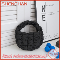 ราคา SHENGHAN กระเป๋ากระเป๋าทรงสี่เหลี่ยมมีหูหิ้วสะพายไหล่ปักเป้าใบเล็กแฟชั่นไซส์มินิกระเป๋าสตางค์ใส่โทรศัพท์ได้ผ้าไนลอนสีม่วงอ่อนหรูหรากระเป๋าใส่กุญแจแบบเรียบง่าย (20590053283)