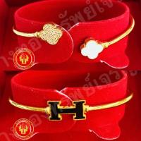 ราคา ผ่อน0 บัตรเครดิต กำไล ข้อมือ กึ่งกำไล 2 สลึง 7 6 กรัม 96 5 หัวบัว 2สี ลงยา พร้อมใบรับประกันทุกชิ้น (16427994016)