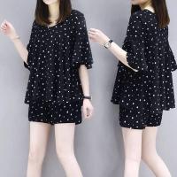 ราคา ชุดสูท ชุดสูทแฟชั่นสตรีขนาดใหญ่ ชุดสูทฤดูร้อน เวอร์ชั่นเกาหลี กางเกงขาสั้นแฟชั่นลำลอง กางเกงขาสั้นสองชิ้น (20538456470)