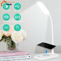 ราคา ไฟ Usb หรี่แสงได้โคมไฟ Led แบบตั้งโต๊ะชาร์จได้360องศาไฟอ่านคอห่านพร้อมที่ชาร์จมือถือแบบไร้สาย (18323652247)