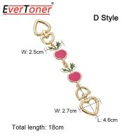 ราคา โซ่ต่อกระเป๋า EverToner กระเป๋าสะพายข้างสายกระเป๋าถือโซ่รูปหัวใจตะขอสำหรับแขวนเสน่ห์โซ่ DIY อุปกรณ์เสริมกระเป๋าสะพายไหล่ (20891837538)