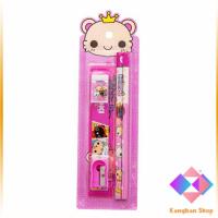 ราคา KANGBAN เครื่องเขียนราคาถู ชุดเครื่องเขียนดินสอลายการ์ตูนน่ารัก 4 ชิ้น เครื่องเขียนราคาถู กล่องดินสอ Cartoon Stationery Set (9375961126)