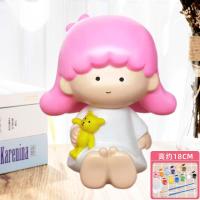 ราคา เมโลดี้ kulomi Hello Kitty Sanrio ตุ๊กตาทาสีทำด้วยมือที่ไม่ใช่ปูนปลาสเตอร์กระปุกออมสินระบายสี DIY (17608418524)