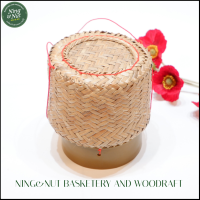 ราคา กระติบข้าวเหนียว5 นิ้วต้นคล้าสานฐานพลาสติกแข็งแรงไม่เป็นมอดสานแน่นสวยงาม (21193616480)