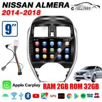 ราคา HO เครื่องเสียงติดรถยนต์ จอตรงรุ่น NISSAN ALMERA 2014 2018 วิทยุติดรถยนต์ จอติดรถยนต์ 9นิว 2DIN IPS FULLHD YOUTUBE WIFI GPS MP4 MP3 APPLE CARPLAY ระบบแอนดรอยด์ (19733343955)