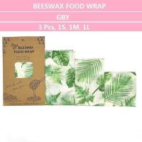 ราคา Bees Wrap Assorted 3 Pack with Certified Organic Cotton Plastic and Silicone Free Reusable Beeswax Food in 3 Sizes SML (20067088187)
