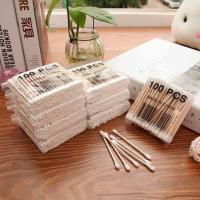 ราคา 100pcs สำลี Swab ก้านผ้าฝ้ายสองหัว ก้านผ้าฝ้ายเด็ก สำลีสำลีสำลีสำลี ก้านสำลีหัวกลม (20365756651)