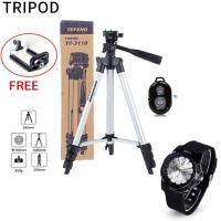 ราคา Tripod 3110 3 ขาตั้งกล้อง 3 ขา พร้อม รีโมทควบคุมบลูทูธ ถุงใส่ขาตั้งกล้อง mobile adapter พร้อม S530 หูฟังบลูทูธ ฟรี (2117390910)