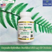 ราคา สไปรูลินาออแกนิค Organic Spirulina USDA Certified 500 mg 60 Tablets California Gold Nutrition (17167451616)