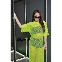 ราคา ชุดเดรสผู้หญิง เดรส ชุดเดรส dress เดรสผู้หญิง ชุดเดรสสวยๆหรู เดรสตาข่ายโอเวอร์ไซส์ (20135829902)