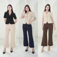ราคา Miss Office Hot Sale กางเกงใส่ทำงาน กางเกง Flare เย็บจีบหน้าขา MP 095 (18666589848)