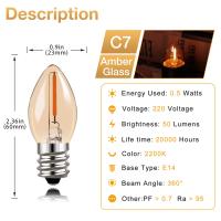 ราคา C7หลอดไฟเทียนแอลอีดี0 5W กระจกใส E14ฐาน E12แสงกลางคืนขนาดเล็กเชิงเทียนโคมไฟ Led หรี่แสงได้ (18836828796)