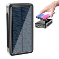 ราคา Solar Battery Bank Solar Portable Charger Phone Charger 30000mAh Large Capacity LED Camping Light for Outdoor Picnic Camping in style (20387195135)