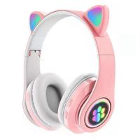 ราคา 1 Piece B39 Cute Ears Gaming Headphones Bluetooth Compatible Wireless Headset with Mic Black (19079591008)