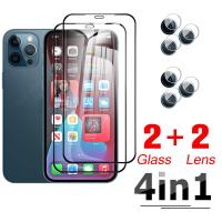 ราคา กระจกนิรภัยแบบเต็มหน้าจอ4 In 1 2ชิ้นสำหรับ Apple Iphone Se 2022 SE3 SE 3rd ฟิล์มกระจกป้องกันเลนส์กล้องฟิล์มป้องกัน SE2 2020 6 6S 7 8 Plus X XS XR 11 12 13 Pro Max Iphone11 Iphone12 Iphone13 Mini 2ชิ้น