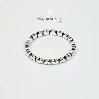 ราคา แหวนเงินแท้ 92 5 แหวนหัวใจรอบวง แหวนแฟชั่น เท่ๆ เรียบๆ สไตล์อินเทรนด์ แหวนเงินแท้ 100 Major Silver (6080242678)