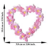 ราคา ตัวรีดติดเสื้อ อาร์มปัก งานDIY งานปักตัวรีดเสื้อ อาร์มปักตัวรีดเสื้อ ลาย หัวใจดอกไม้ (1204104140)