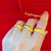 ราคา แหวนทอง1สลึง YHGOLD ลายรอบวงพ่นทราย ทองคำแท้96 5 ขายได้จำนำได้ (19653349551)