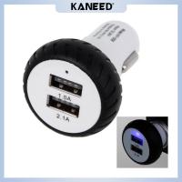ราคา KANEED 1 0A ล้อขนาดเล็ก5V 2 1A USB คู่ที่ชาร์จโทรศัพท์รถด่วนสากล แท็บเล็ต สีขาว สีดำ (20305091318)