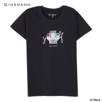 ราคา GIORDANO Online Exclusive เสื้อยืดผู้หญิง แขนสั้น Womens Cotton Tee 13391009 (17295395939)