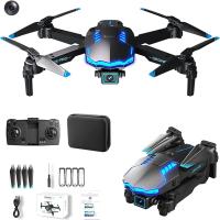 ราคา โดรนพร้อมกล้องคู่4K FPV สำหรับเด็กและผู้ใหญ่เครื่องบินบังคับวิทยุพับเก็บได้ขนาดเล็ก Wi Fi โดรน RC โดรนออกโหมด Headless ปุ่มเดียวเริ่มเซ็นเซอร์หลีกเลี่ยงอุปสรรคอัจฉริยะ (19629991154)