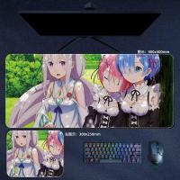 ราคา Anime Re Zero แผ่นรองเมาส์ขนาดใหญ่ Rem Emilia Ram Beatrice แผ่นรองเมาส์คอมพิวเตอร์แล็ปท็อป อุปกรณ์เกมคอมพิวเตอร์ แผ่นรองโต๊ะ (19109505799)