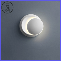 ราคา โคมไฟติดผนัง LED 360องศา โคมไฟหมุนได้ในผนังสำหรับห้องนั่งเล่นบันไดห้องนอนโคมไฟติดผนังบ้านไฟแฟนซี ที่เรียบง่ายทันสมัยหมุนดวงจันทร์หน (18604152048)