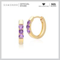 ราคา Gemondo ต่างหูเงิน 925 Sterling Silver ประดับอเมทิสต์ Amethyst ทรงต่างหูห่วง ต่างหูพลอย พลอยม่วง ต่างหูพลอยแท้ (17565841570)