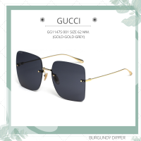 ราคา แว่นกันแดด GUCCI GG1147S 001 SIZE 62 MM GOLD GOLD GREY (16535603204)