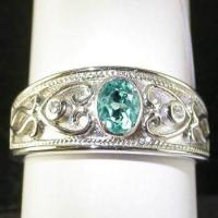 ราคา แหวนเงินแท้ 925 พลอยอพาไทร์ Apatite น้ำหนัก 0 97 กะรัต สวยไฟดีค่ะ (394869007)