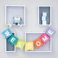 ราคา ป้าย Welcome สีสายรุ้ง Handmade ประดับด้วยลูกปัดไม้ เชือกยืดได้ แข็งแรง สำหรับงานปาร์ตี้ ป้ายงานเลี้ยง พร้อมส่ง (12574593179)