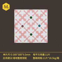 ราคา Spot parcel post Nordic R Tile Kitchen Bathroom Floor Pink Floor Tile Non Slip Balcony Tile Antique Brick Wall Tile 300 (20513219750)