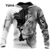 ราคา เสื้อฮู้ดลาย3D สิงโตสำหรับผู้ชาย ผู้หญิงเสื้อฮู้ดพระเยซูคริสเตียนลายพระเจ้าสำหรับเสื้อแจ็คเก็ตลำลองย้อนยุคแนวแฟชั่นสไตล์ฮาราจูกุ (20221753922)