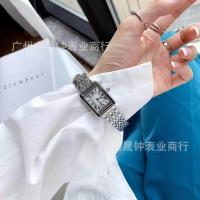 ราคา ปิ่นปักผมธุรกิจ Wechat แบบสองขาแบบเรียบนาฬิกาผู้หญิงควอทซ์ทรงสี่เหลี่ยมสไตล์โรมันขายส่งจากต่างประเทศ (18548420902)