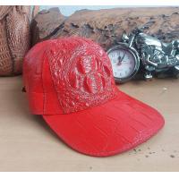 ราคา หมวกหนังจระเข้แท้ มากับโหนกเด่นๆ สีแดงสด (16491340935)