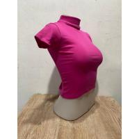 ราคา เสื้อครอปคอเต่าแขนสั่น เอวลอย ผ้าคอตตอน เสื้อครอปคอเต่า แขนสั่น สีพื้น (19317096439)