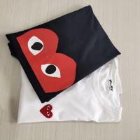 ราคา ส่งของ Play เสื้อยืดลําลอง แขนสั้น คอกลม ปักลายหัวใจ สีแดง สไตล์ญี่ปุ่น สําหรับผู้ชาย และผู้หญิง (19692840637)