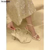 ราคา 61 oniiii romantic invitation light blue one word type strap sandals women in 2023 the new coach high heels (19769543777)