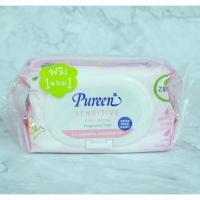 ราคา 1แถม1 Pureen เพียวรีน ทิชชู่เปียก เบบี้ไวพส์กระดาษเปียก 80ชิ้น (20523723487)