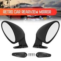 ราคา 2ชิ้นกระจกมองข้างรถยนต์แข่งแคลิฟอร์เนียสากลย้อนยุคประตูปีกกระจกมองข้างสากลพอดีวินเทจเคลือบสีดำกระจกชิ้นส่วนรถจักรยานยนต์ (16025710193)