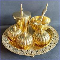 ราคา ชุดทองเหลืองถวายข้าวพระพุทธ ตลับฟักทอง 2 นิ้วครึ่ง ถาดองุ่น 9 นิ้ว (7933298661)
