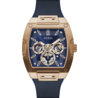 ราคา GUESS Mens Tan Leather Silicone Flex Strap Watch GW0202G3 43mm GW0202G1 GW0202G2 GW0202G4 GW0202G6 (20070608719)