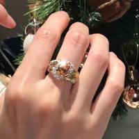 ราคา อิตาลี ti ทอแกะสลักขนนกสีทองแปรงงานฝีมือทองแฟนต้าแหวนเพชรสีเหลืองดวงอาทิตย์ผู้หญิง (20041717099)