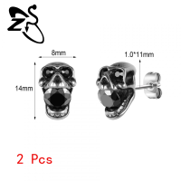 ราคา 1 2ชิ้นต่างหูรูปหัวกะโหลกพังค์ต่างหูรูปปลาหมึกรูปงูเหล็กกล้าไร้สนิมต่างหูแบบหนีบลายมังกรบินต่างหูกระดูกอ่อน Tindik Telinga (20447604453)