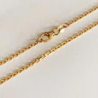ราคา สร้อยคอทองคำแท้18k ทองคำขาว18k 75 gold ผู้ชาย 2mm ยาว 24นิ้ว GN750 10 (21231420015)