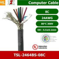 ราคา 1 เมตร TSL UL2464 8C สายคอมพิวเตอร์ รุ่น TSL 2464 8C Braid Shield Mylar Foil สายคอมพิวเตอร์ 24AWG UL2464 300V 80C สายมัลติคอร์ สายคอร์ TSL สายคอมพิวเตอร์ สายมัลติคอร์ สาย 2464 แบบชีลถัก AWG24 TSL สาย 