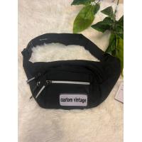 ราคา กระเป๋าคาดอก กระเป๋าสะพาย กระเป๋าคาดเอวสีดำสไตล์วินเทจ (16386762952)