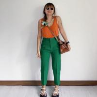 ราคา 7Boyy trousers กางเกง5ส่วนเอวสูง กางเกงทรงบอย กางเกงทำงาน กางเกงขายาวยูนิโคล uniqlo กางเกงห้าส่วนสีพื้นสไตล์เกาหลี (19457194583)